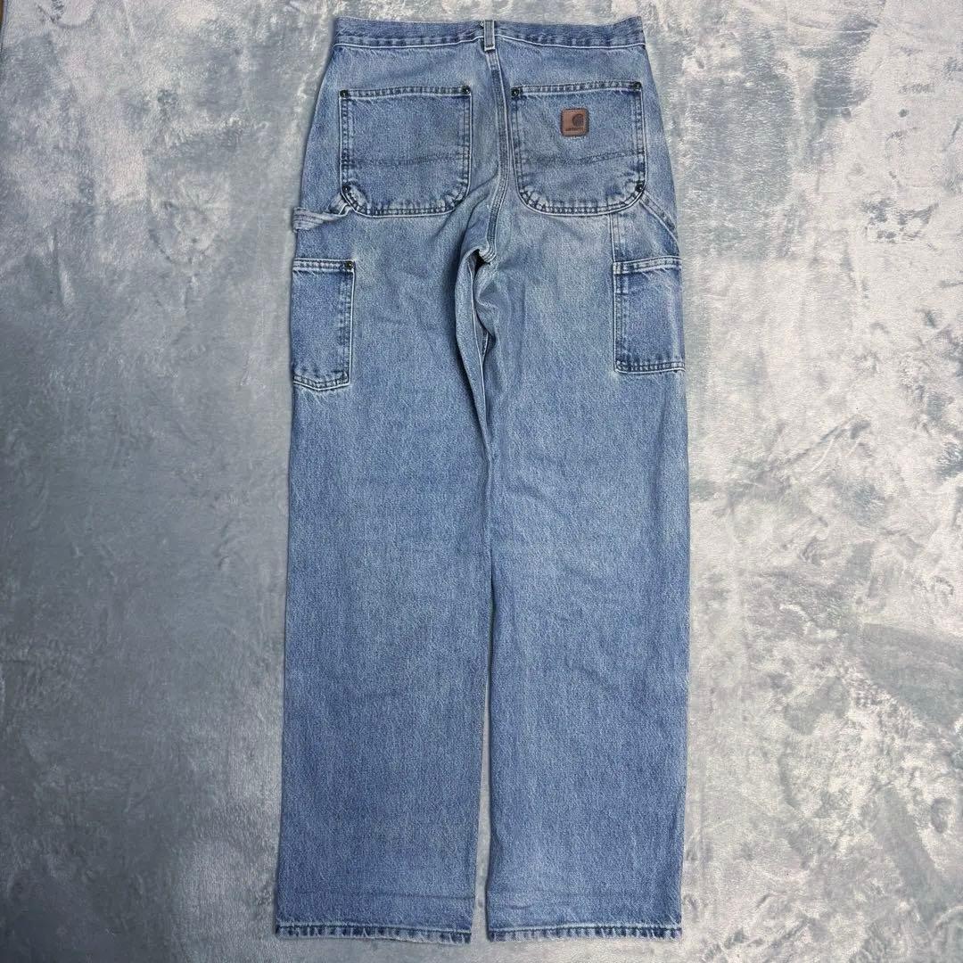 carhartt デニム ダブルニーペインターパンツ アイスブルー W31