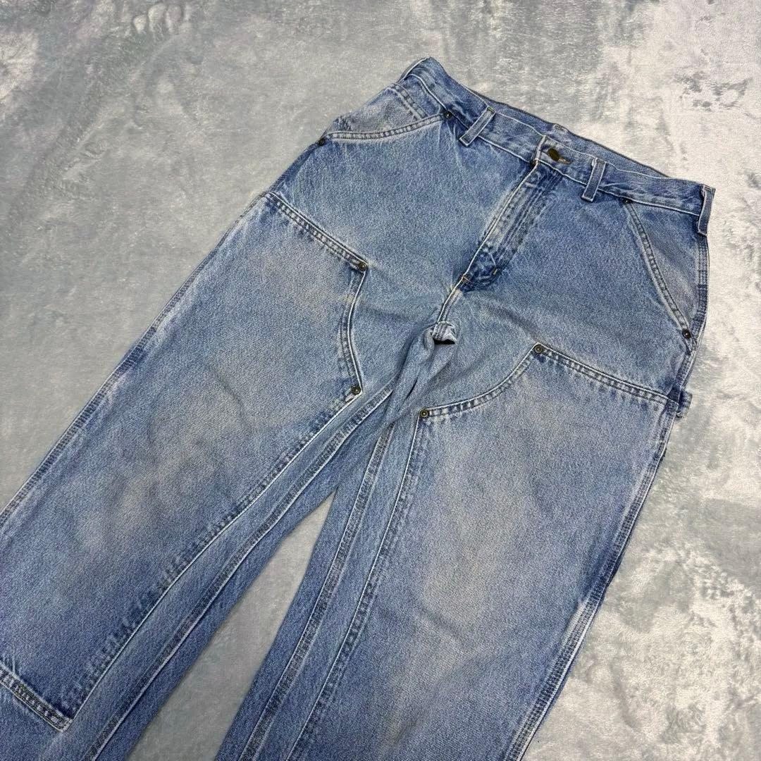carhartt デニム ダブルニーペインターパンツ アイスブルー W31