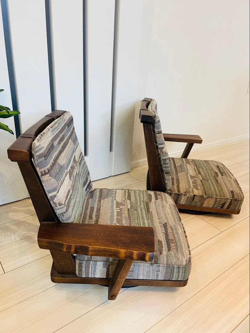 【希少】karimoku カリモク 回転座椅子 肘掛け付き　2台