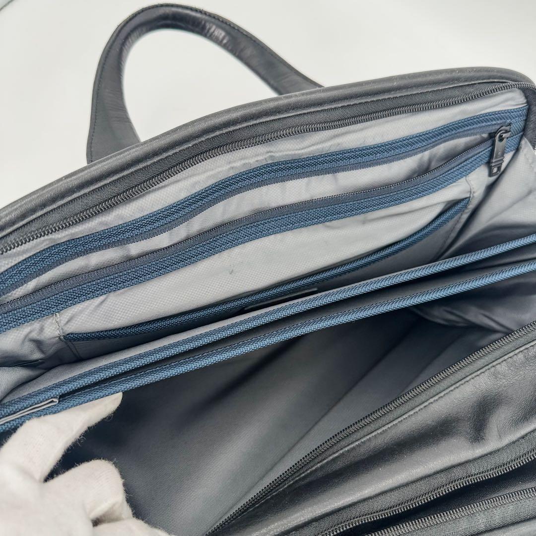 トゥミ　ビジネスバッグ　ショルダー　アルファ2way オールレザー　PC可　黒