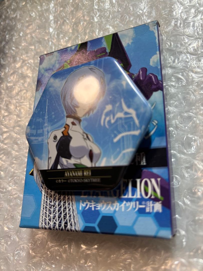 エヴァンゲリオン　スカイツリー　缶バッジ　綾波レイ