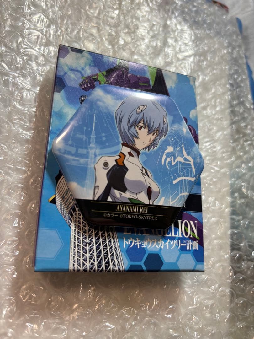 エヴァンゲリオン　スカイツリー　缶バッジ　綾波レイ