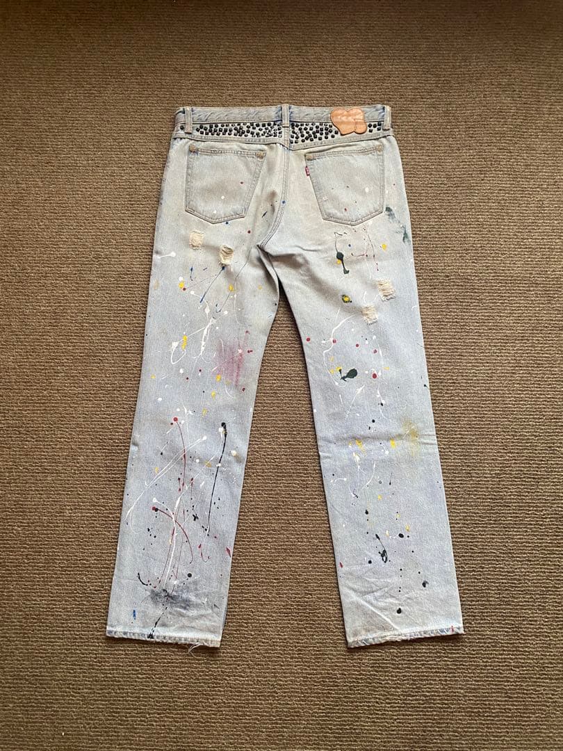 希少 NUMBER (N)INE 06SS ガンズ期 スタッズ ペイント デニム
