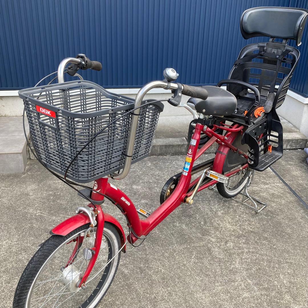 丸石サイクル ふらっかーず 赤 20インチ 子供乗せ自転車 非電動 マルイシ