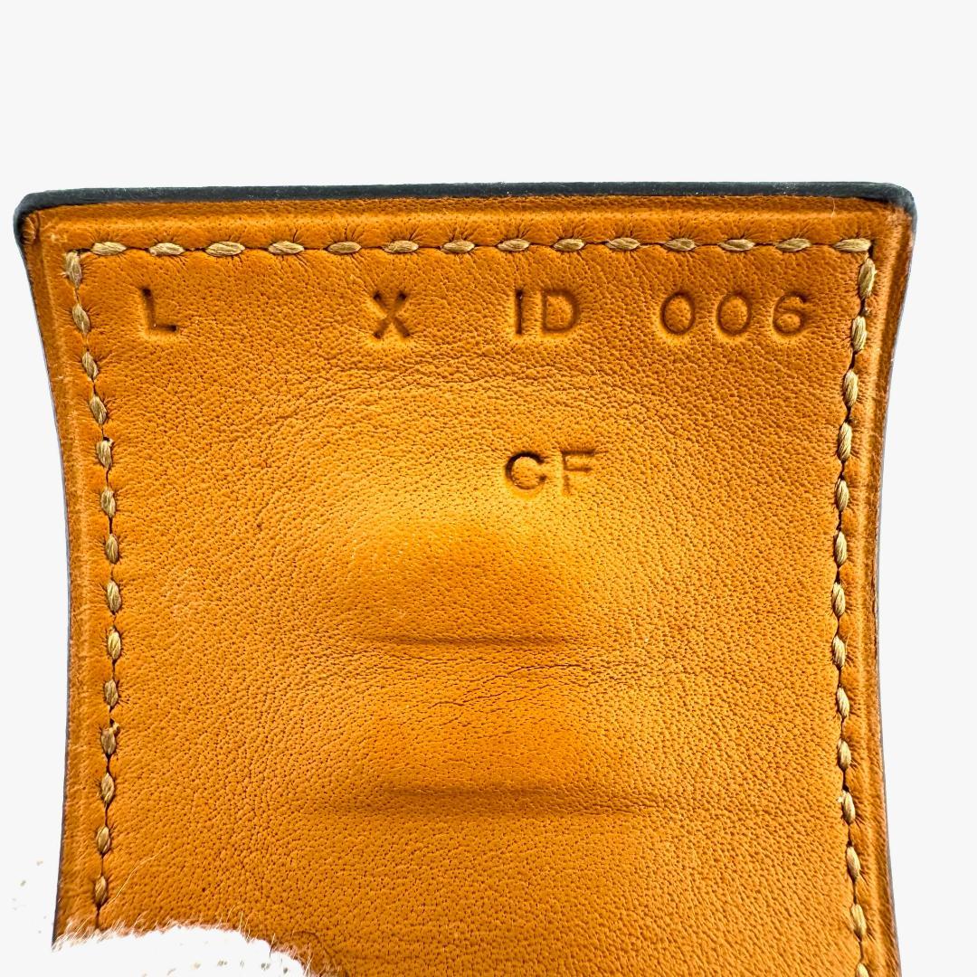 エルメス HERMES コリエドシアン バングル □X刻印 ブラック ゴールド