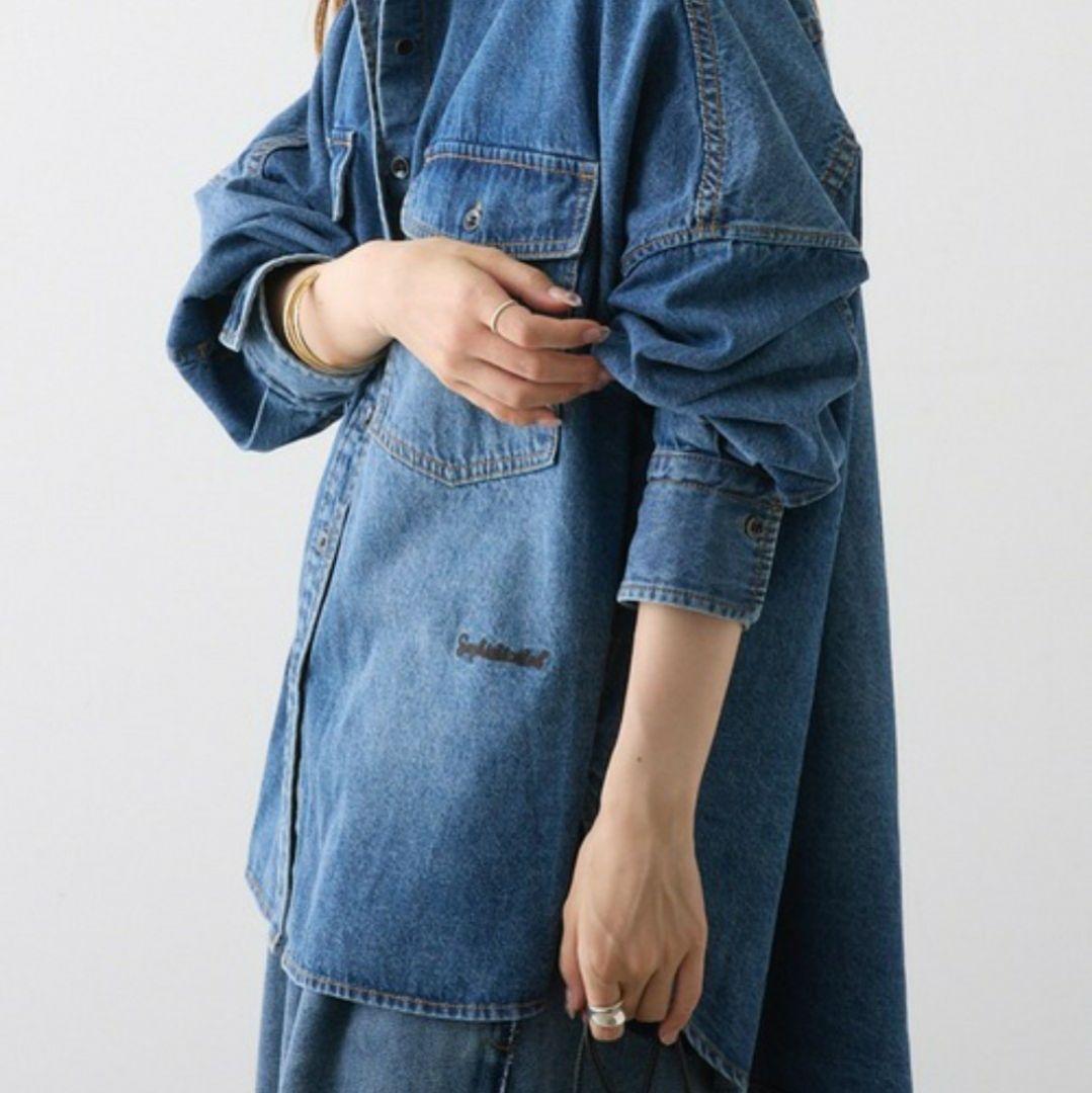 m*r様 バンドカラー デニムシャツ ヴィンテージライク PUAL CE CIN