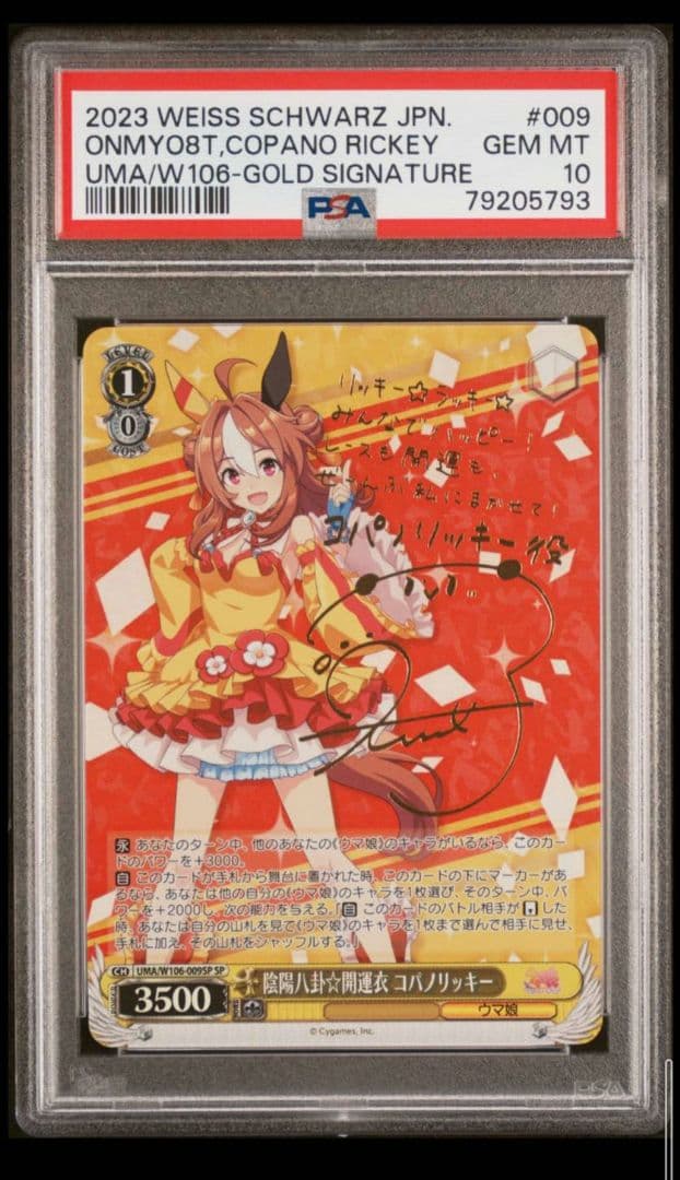 陰陽八卦☆開運衣 コパノリッキー SP　　　　　
　psa10