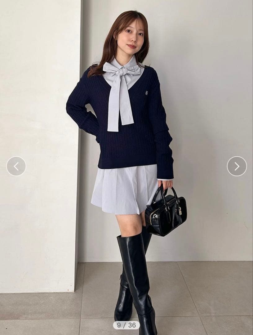 snidel シャツコンビチュニック ネイビー サイズ1