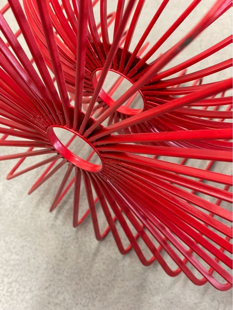 OLD IKEA 90's レトロモダン 赤 オブジェ フルーツバスケット 希少