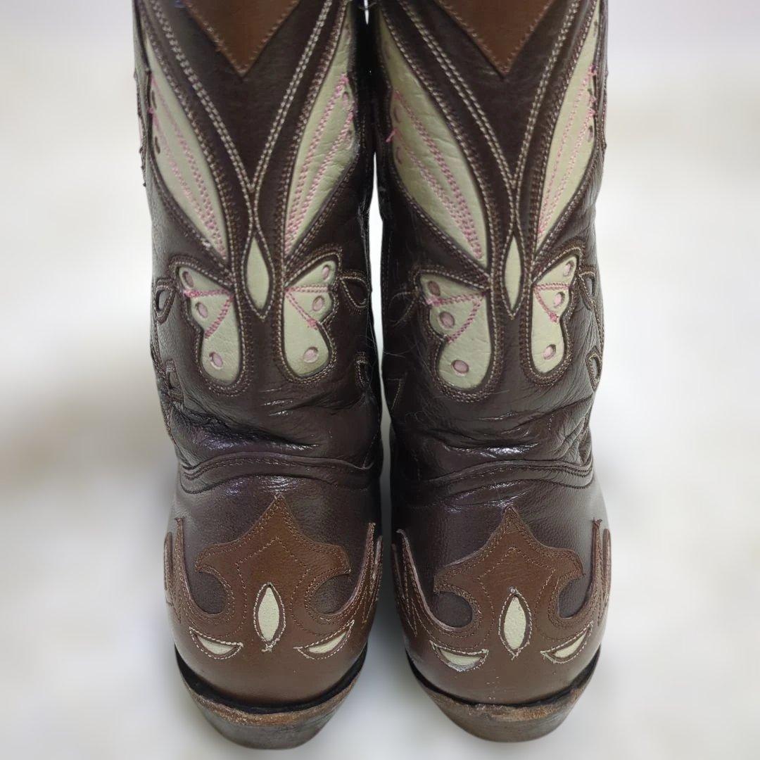 Montana バタフライ ウエスタンブーツ 本革 羊革 メキシコ製　US6