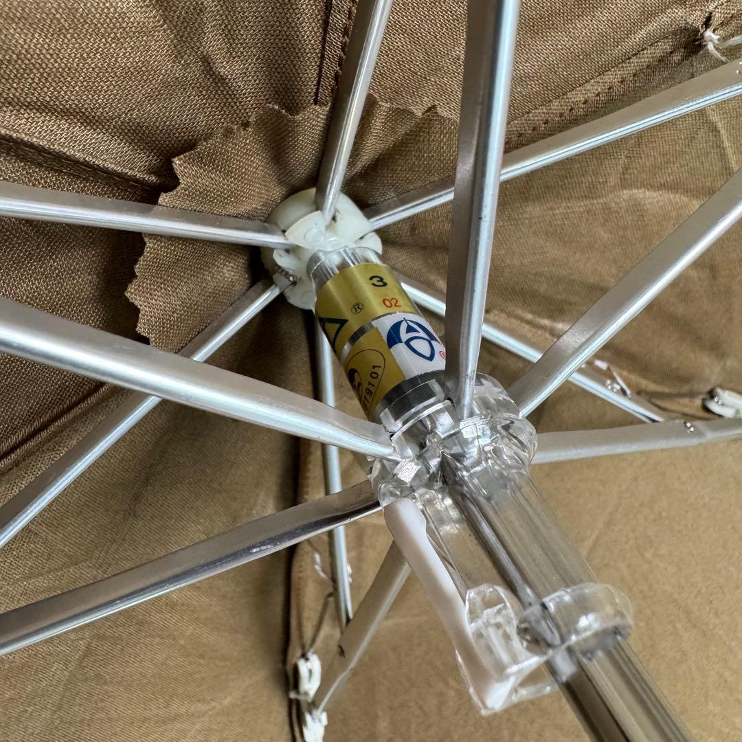 【極美品】バーバリー〈日本製〉ノバチェック柄パイピングロゴ刺繍折り畳み日傘　茶系