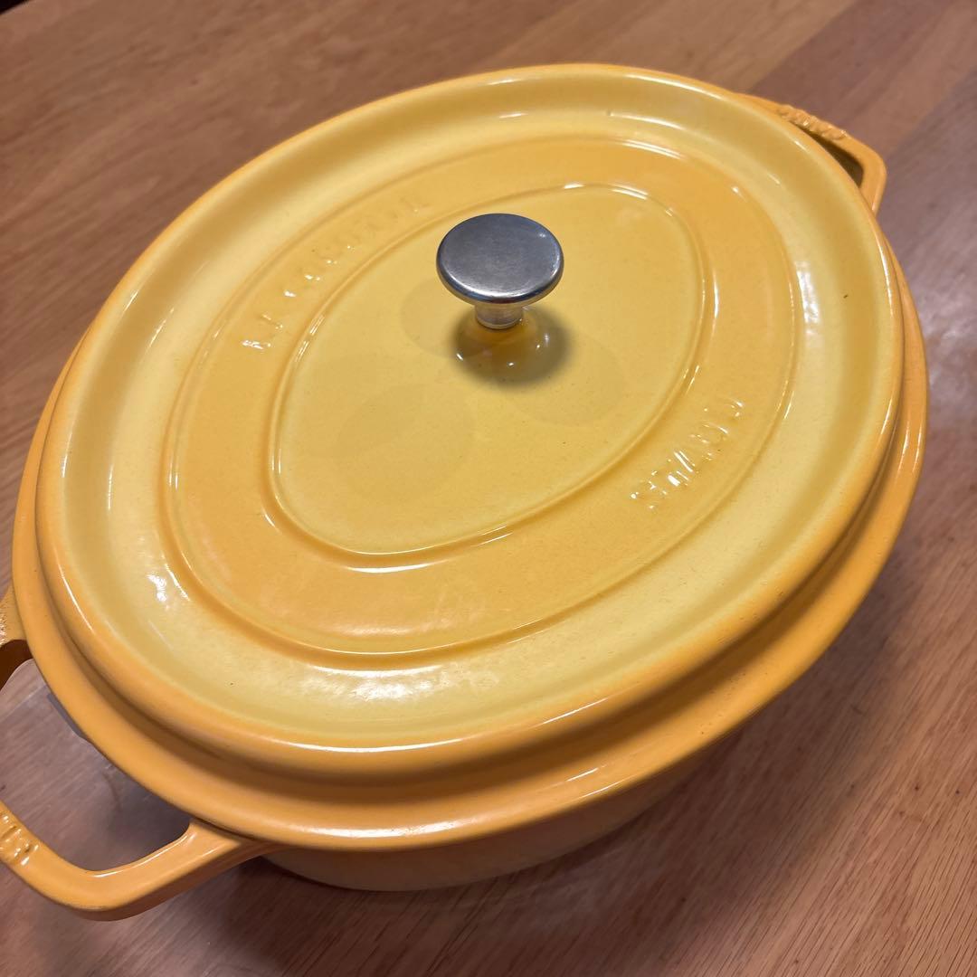 staub ストウブ 「ココット オーバル 33cm」両手鍋