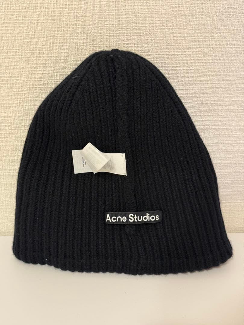 Acne Studios ラージFACEロゴビーニー　ブラック