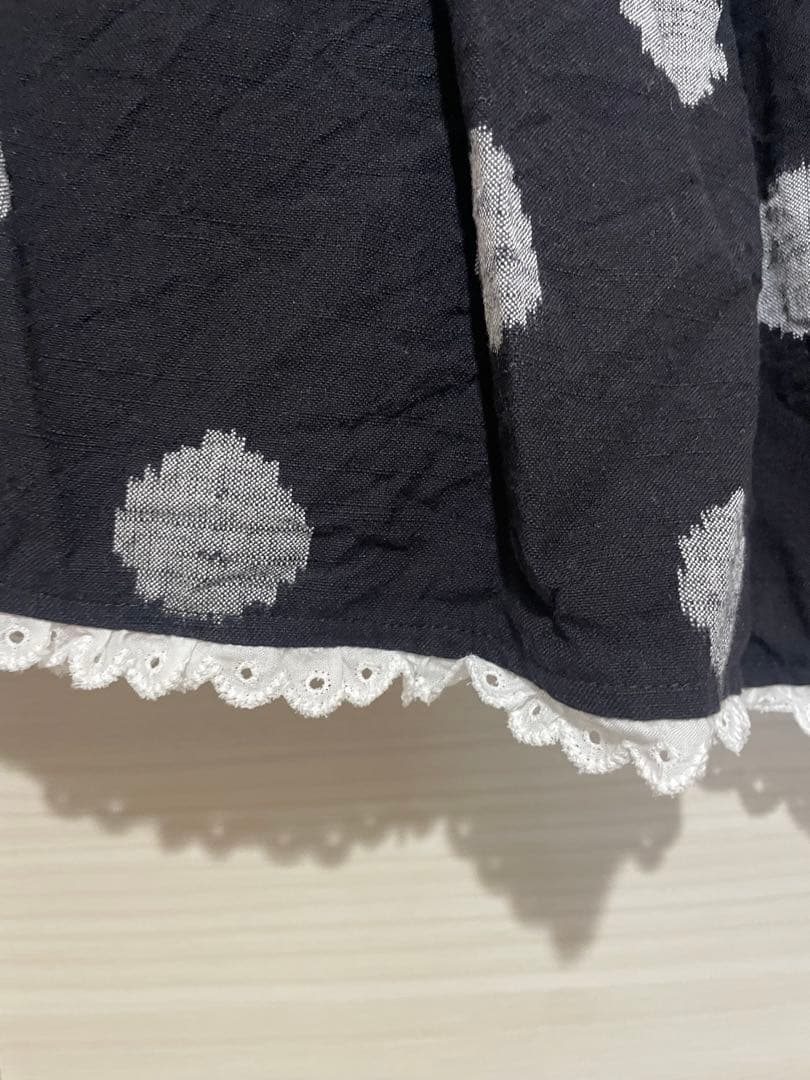 KATIE MISS DOTTIE ドットショートパンツ　フリーサイズ　ブラック