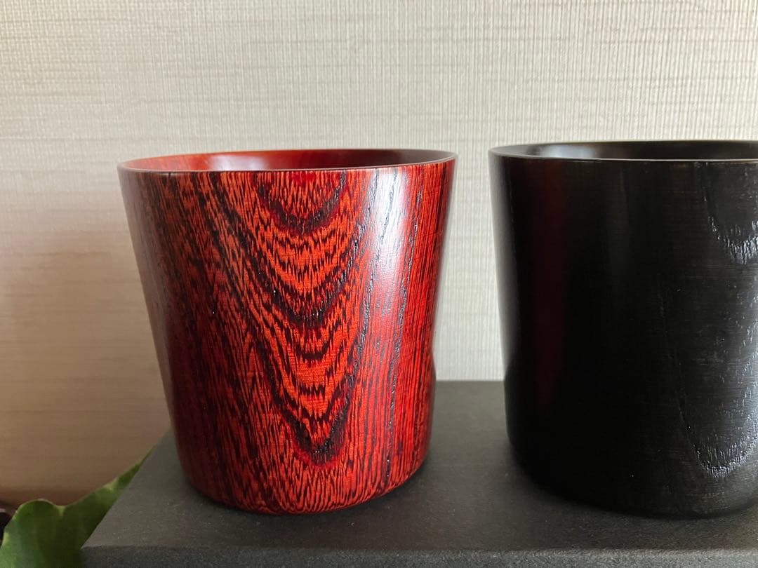 山中塗　山中漆器　喜八工房　フリーカップ　蕎麦猪口　湯飲み　タンブラー　２客