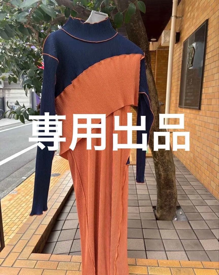 小百合•kotohayokozawa ロングスリーブ ドレス ハイネック