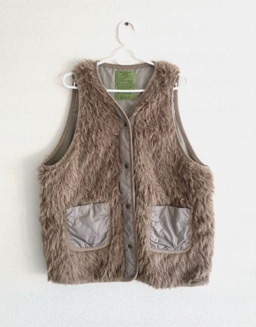 【美品】niko and... アソートファーベスト モカ 完売品✳︎着用1回✳︎