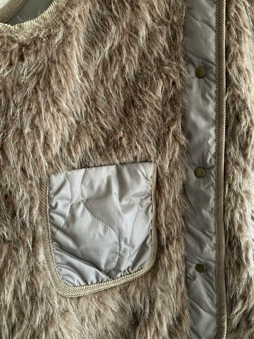 【美品】niko and... アソートファーベスト モカ 完売品✳︎着用1回✳︎