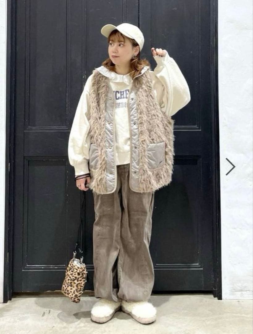 【美品】niko and... アソートファーベスト モカ 完売品✳︎着用1回✳︎