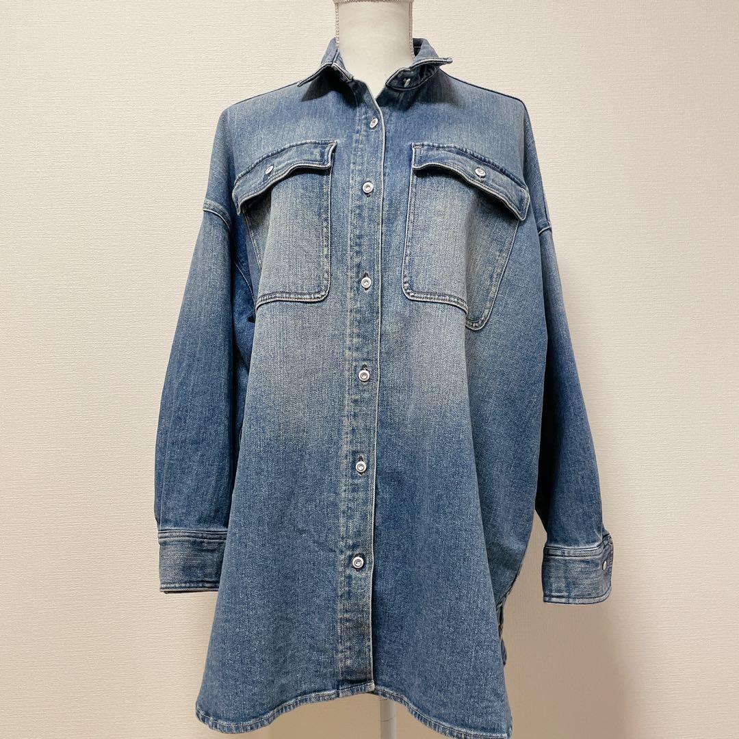 ヘルシーデニム　Almond　デニムシャツ　ビッグシルエット　HL87620