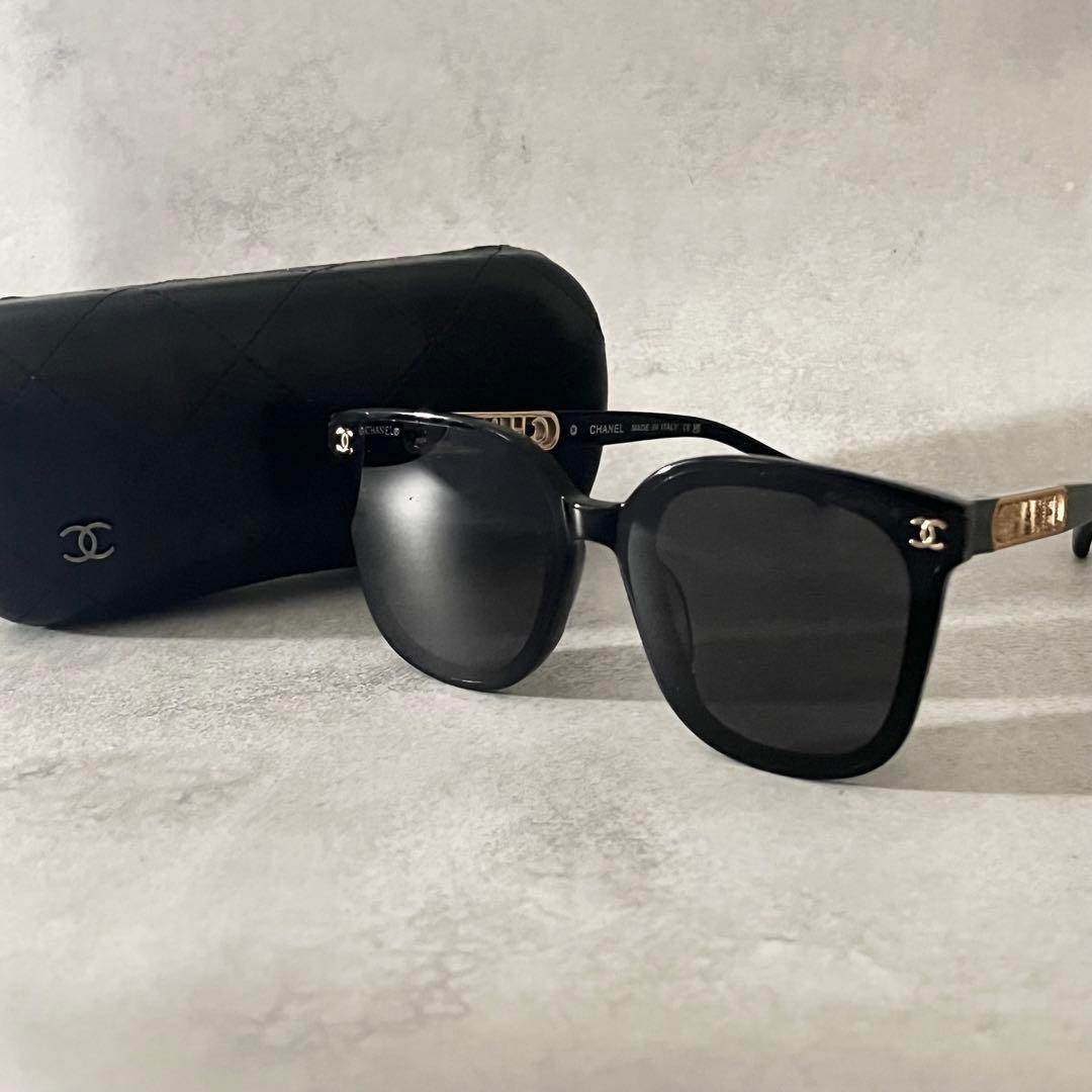 CHANEL サングラス　ココマーク　サイドロゴ　ケース付き