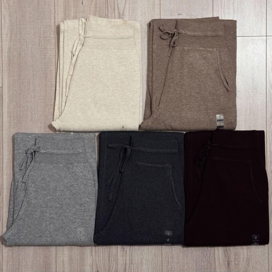 新品　UNIQLOユニクロ　ウォッシャブルニットリブパンツ　完売色　まとめ売り