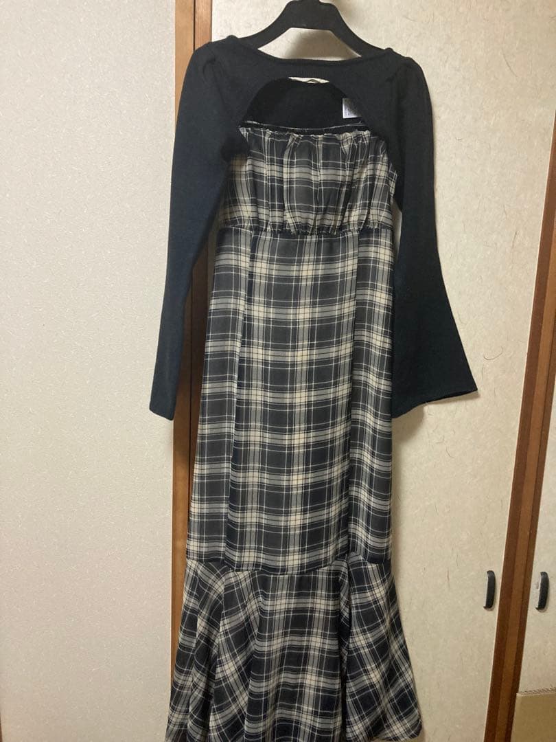 NICE CLAUP ショートニット＋マーメイドキャミワンピースセット