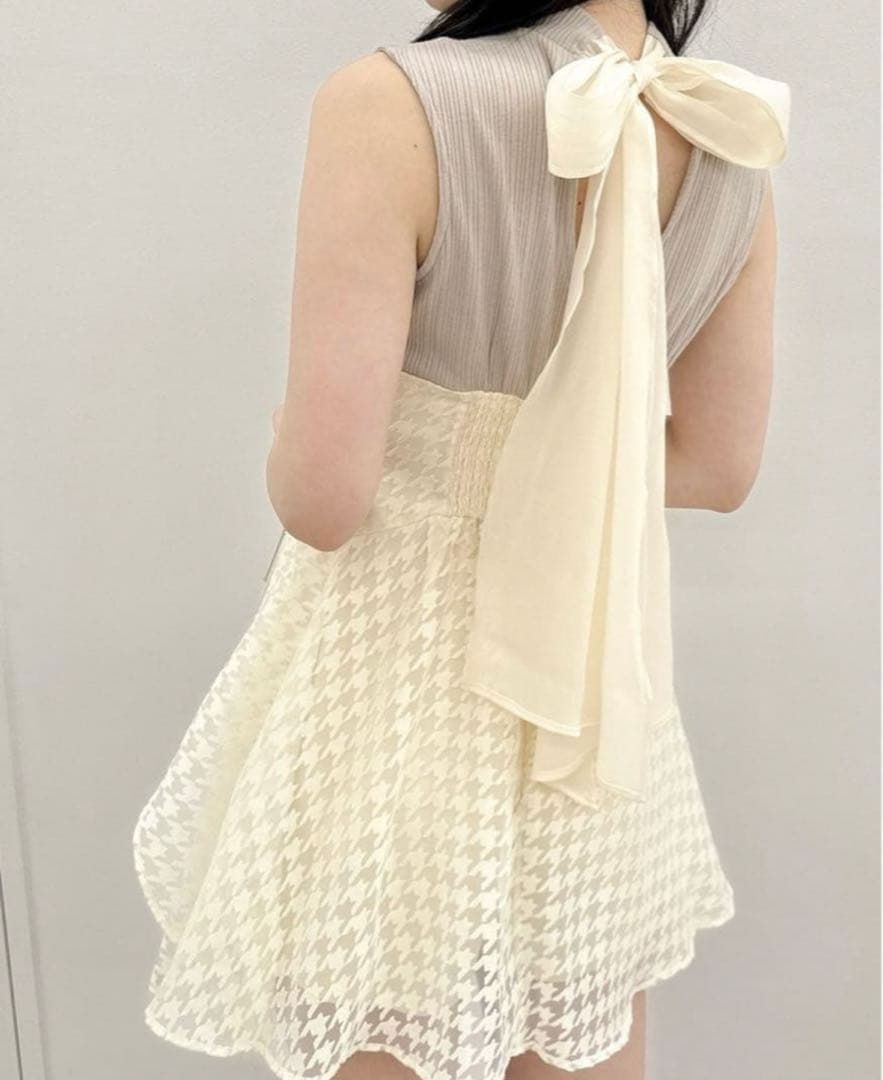 dazzlin バックリボンシアーミニコルセットワンピース