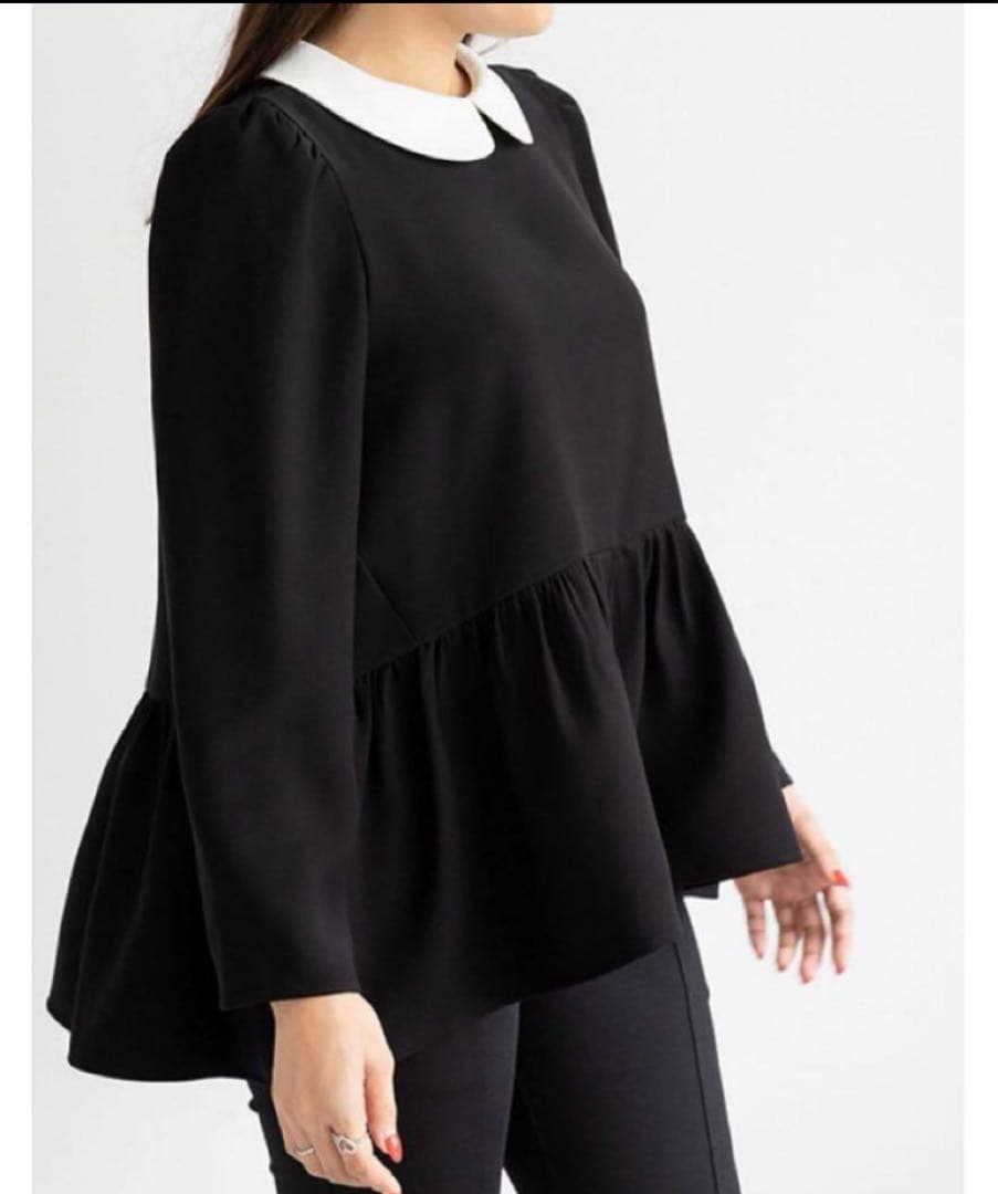 新品　未使用　トレフルプラスワン　白襟　トップス