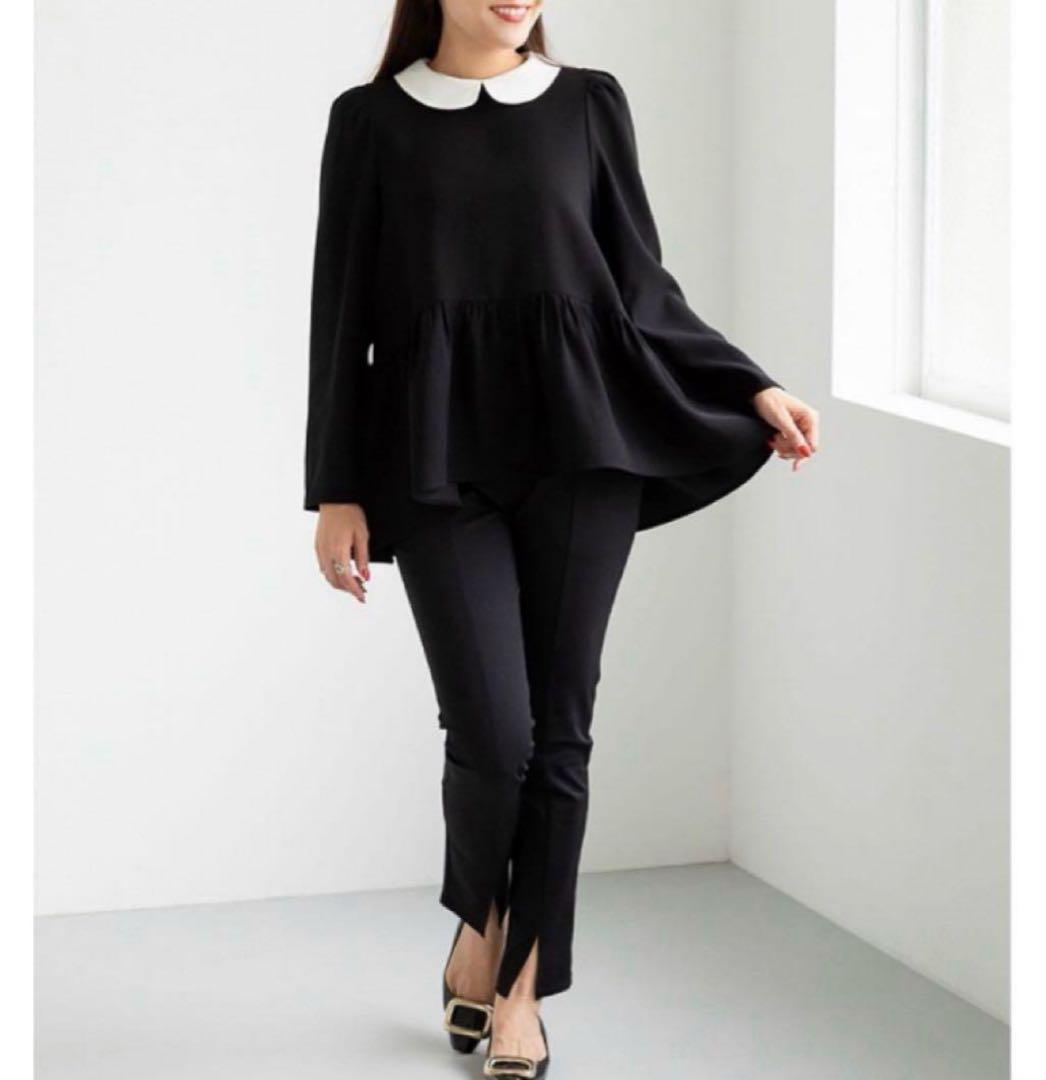 新品　未使用　トレフルプラスワン　白襟　トップス