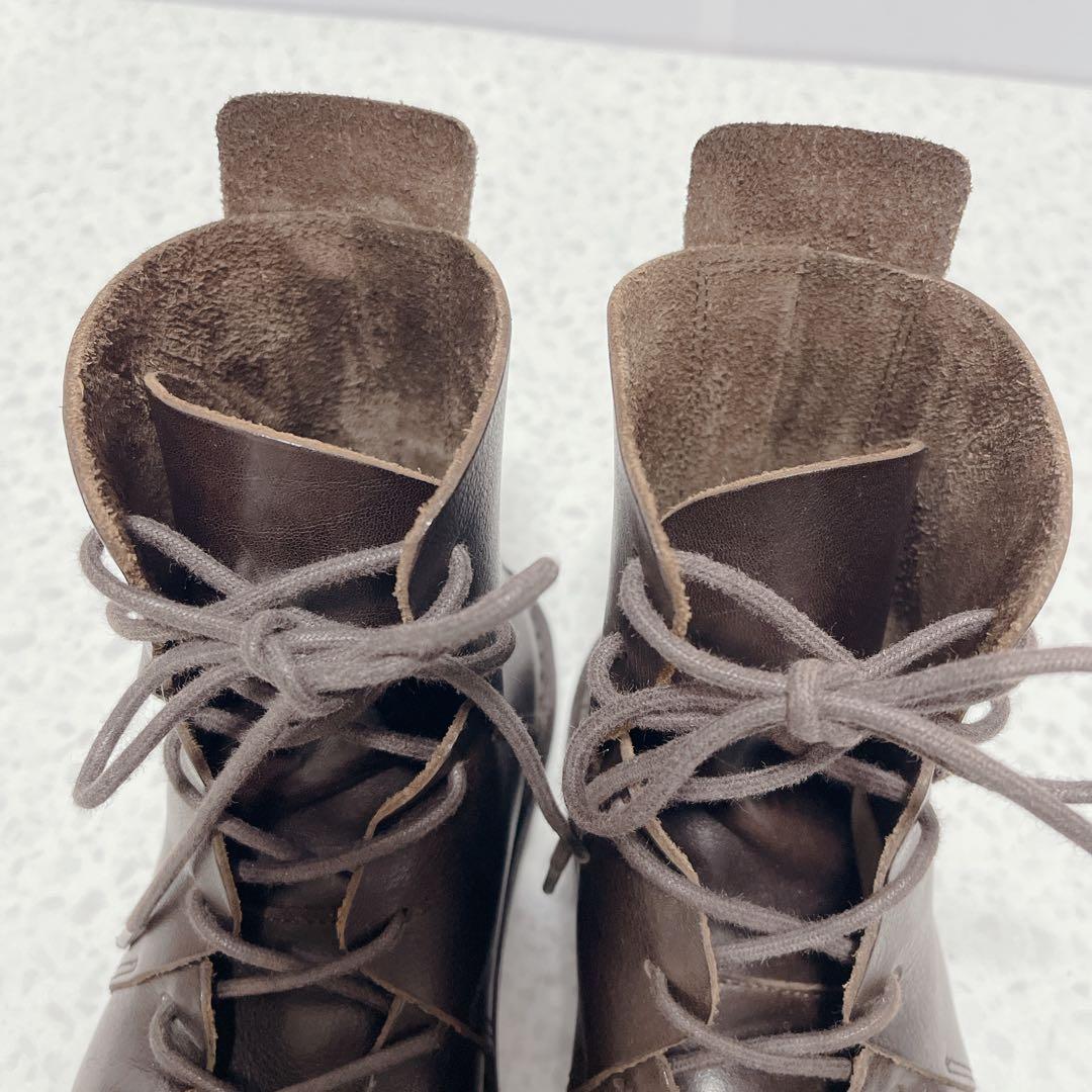 美品◆Trippen NOMAD カウレザー　レースアップ　ショートブーツ　38