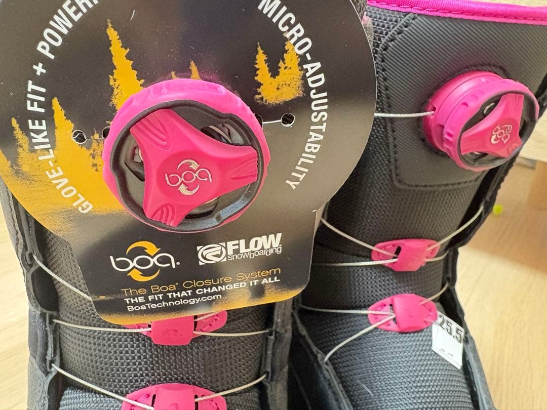 Flow 女性用スノーボードブーツ 25.5cm ブラック/ピンク