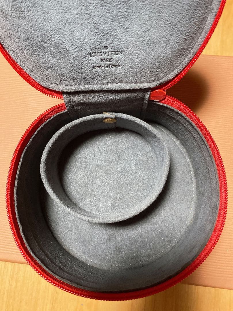 ルイヴィトン LV ジュエリーケース アクセサリーケース ポーチ エピ レッド