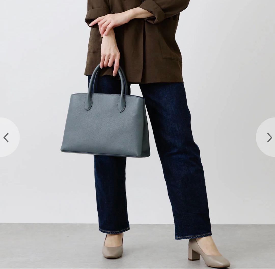 マザーハウス リン ハンドバッグ 2way ビジネスバッグ ネイビー A4収納