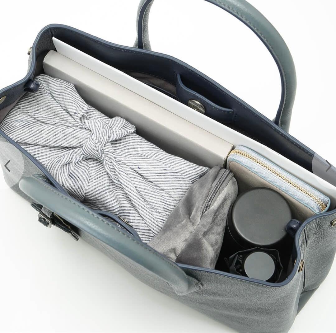 マザーハウス リン ハンドバッグ 2way ビジネスバッグ ネイビー A4収納