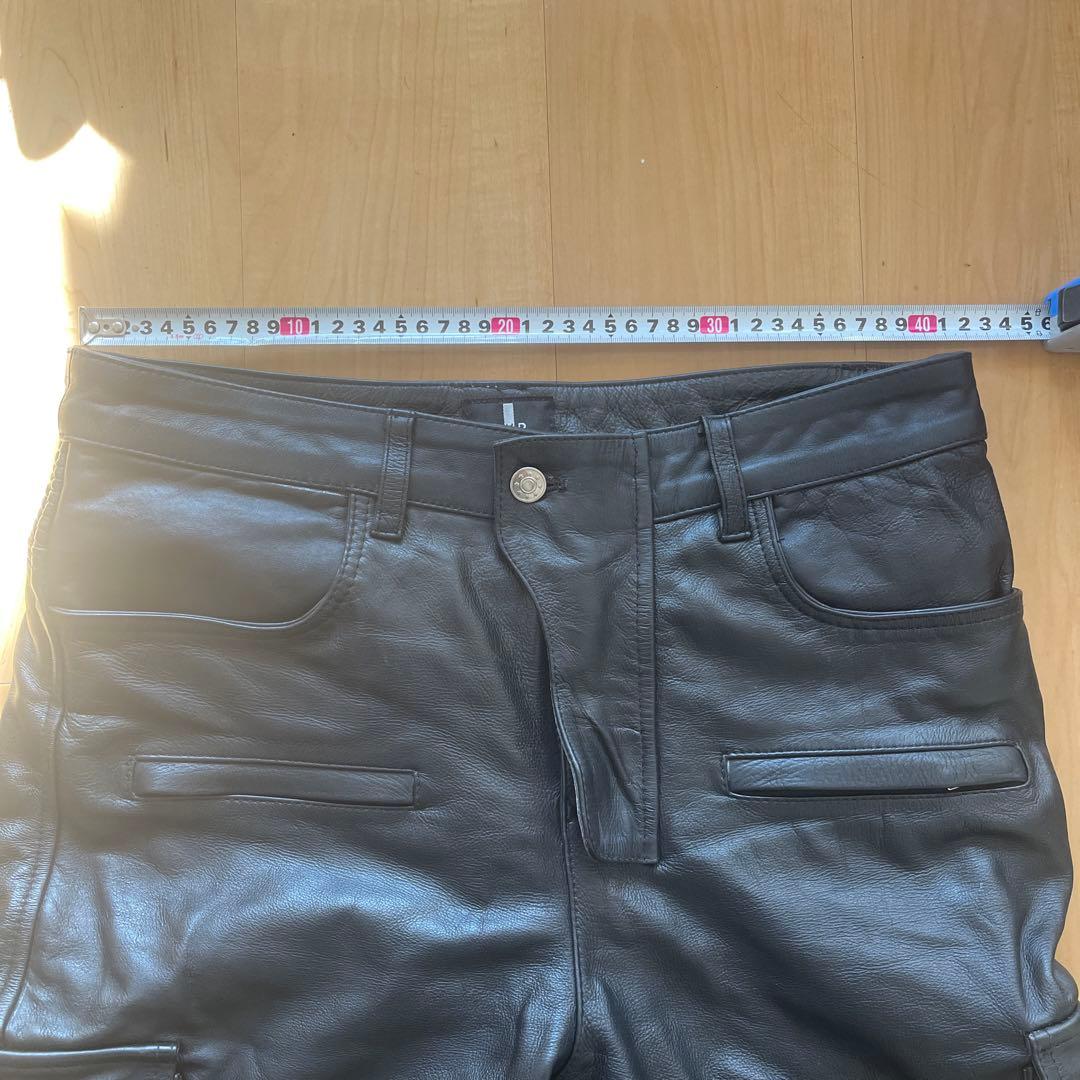 WVD レザー カーゴパンツ Lサイズ 黒　バイクレザーパンツ