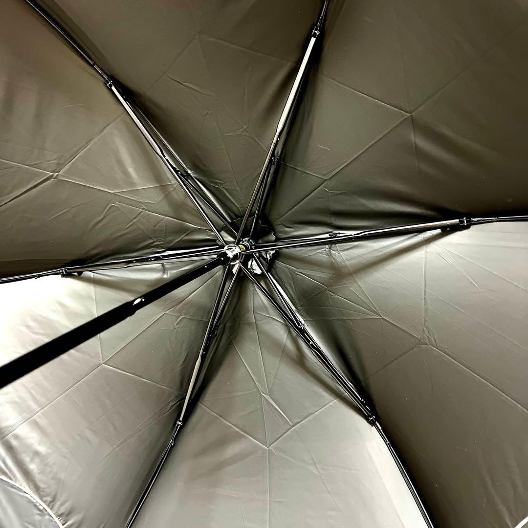 新品ジル スチュアート １級遮光 晴雨兼用 折りたたみ傘 軽量サマーシールド黒白
