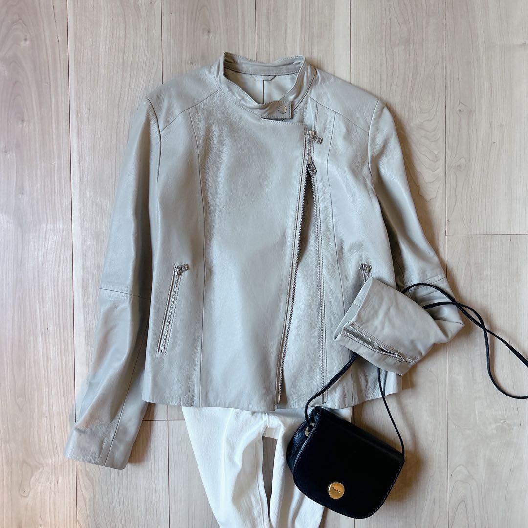 アナイ ANAYI シープレザー 羊革 ライダースジャケット 38