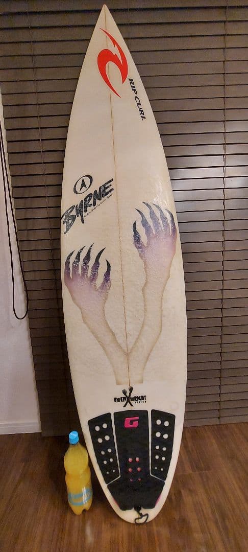オーウェンライトプロモデル仕様サーフボード:ハードケース、フィン、リーシュ付き