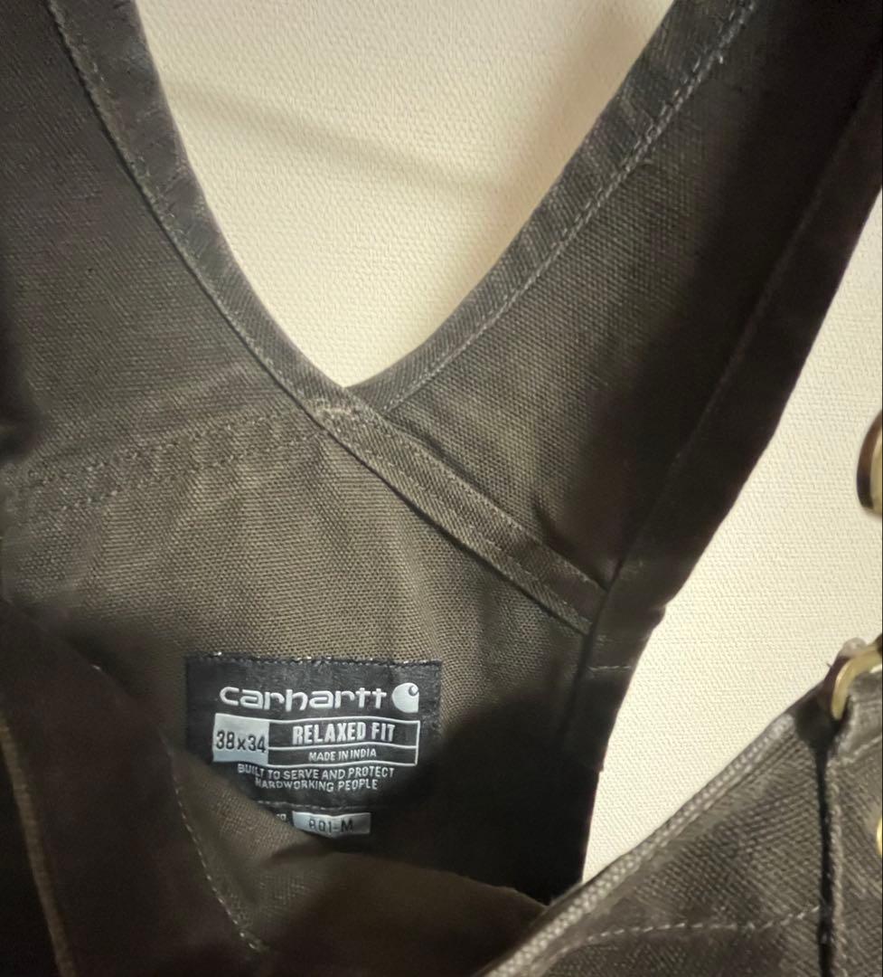 carhartt ダックオーバーオール　38×34 ブラウン WORKWEAR
