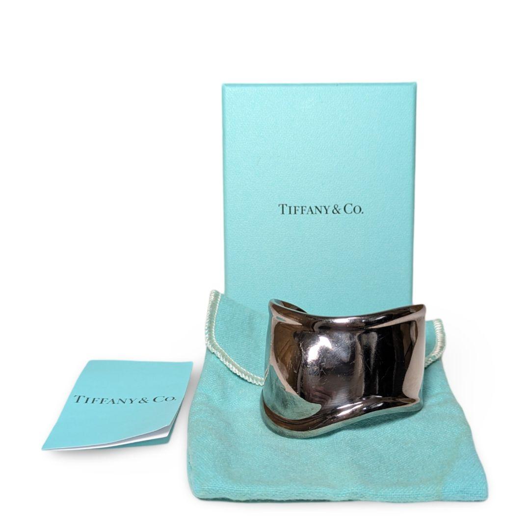 【極美品】Tiffany & Co. ボーンカフ　ルテニウム