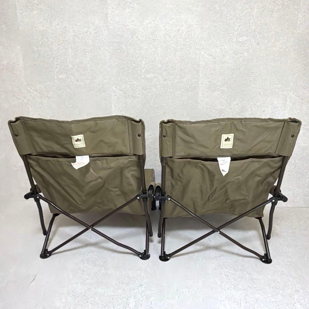 良品 LOGOS ロゴス あぐらチェア スヌーピーコラボ カーキ 2脚 廃盤