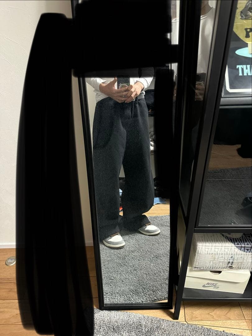 パンツ asapmode Stacked Canvas Wide-Leg Pants M