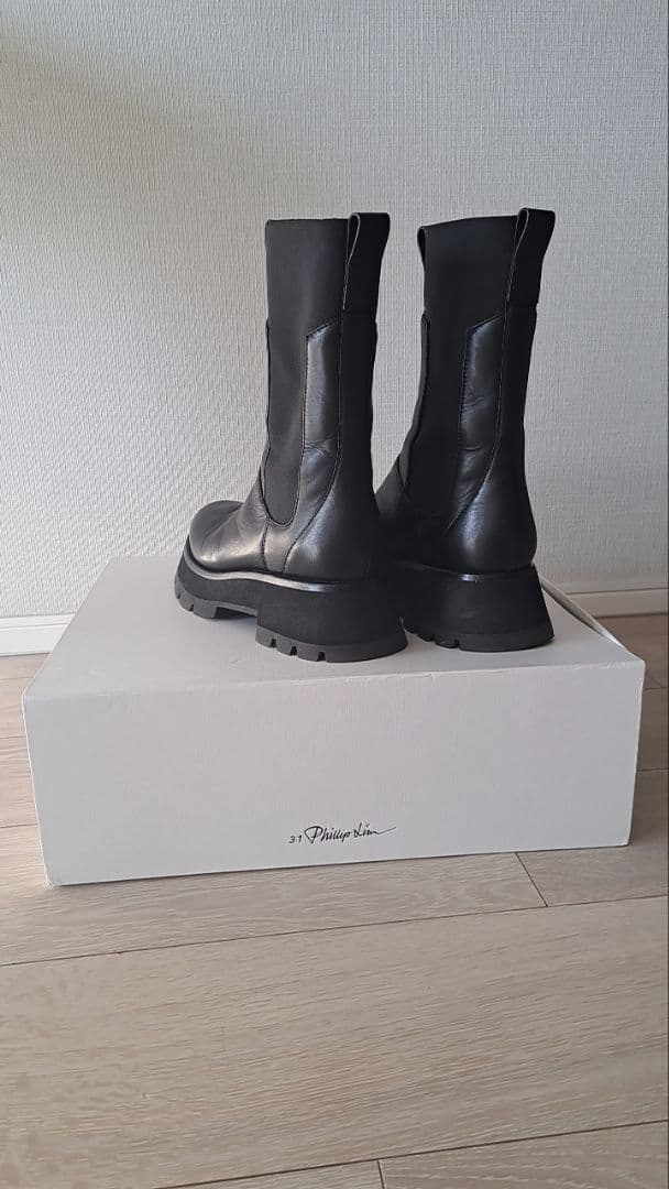 フィリップリム　ブラック サイドゴアブーツ 厚底　ブーツ　サイズ37