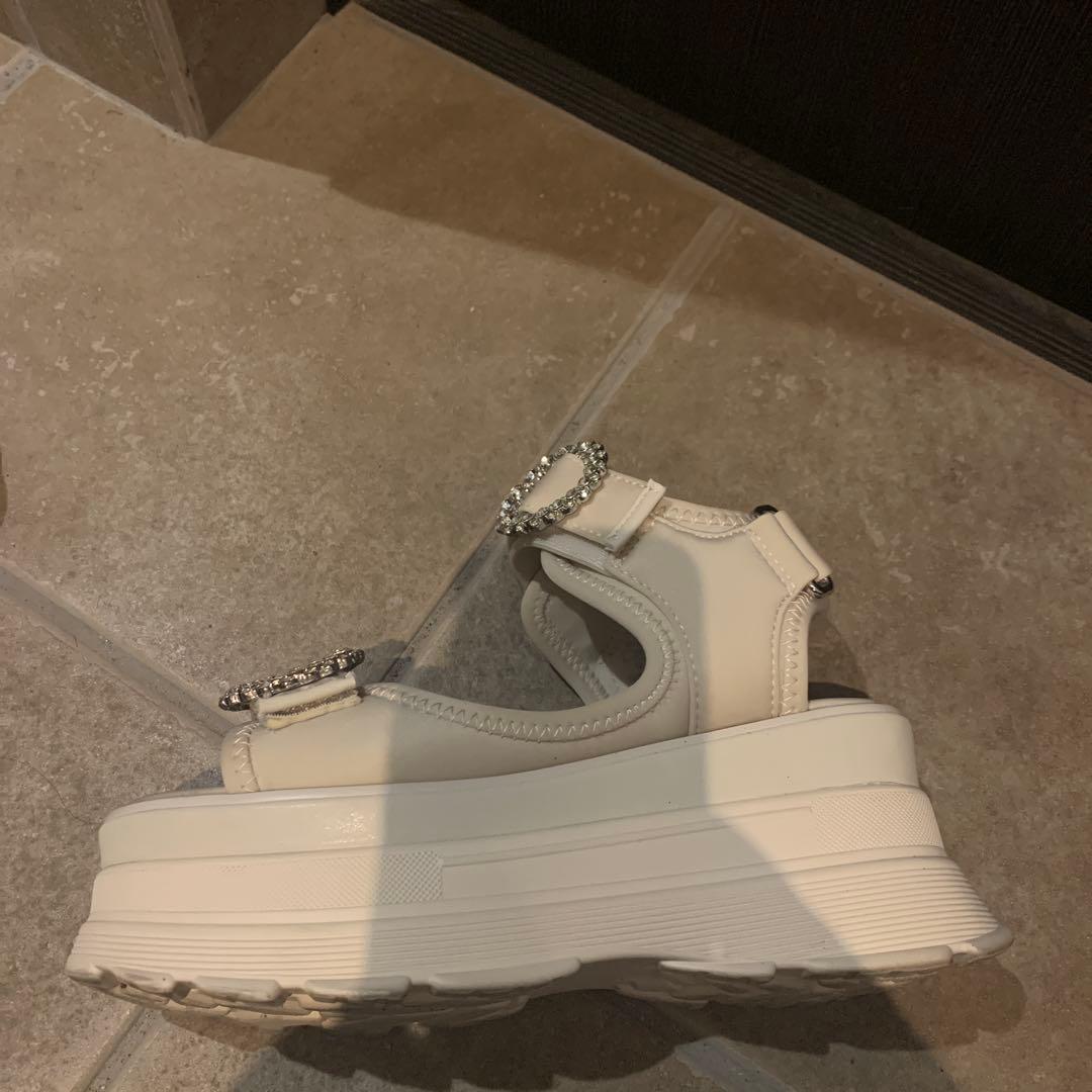 SNIDEL ベージュ スニーカーソールサンダル