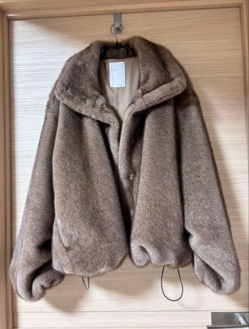 NOBLE エコファースタンドカラーミドルブルゾン