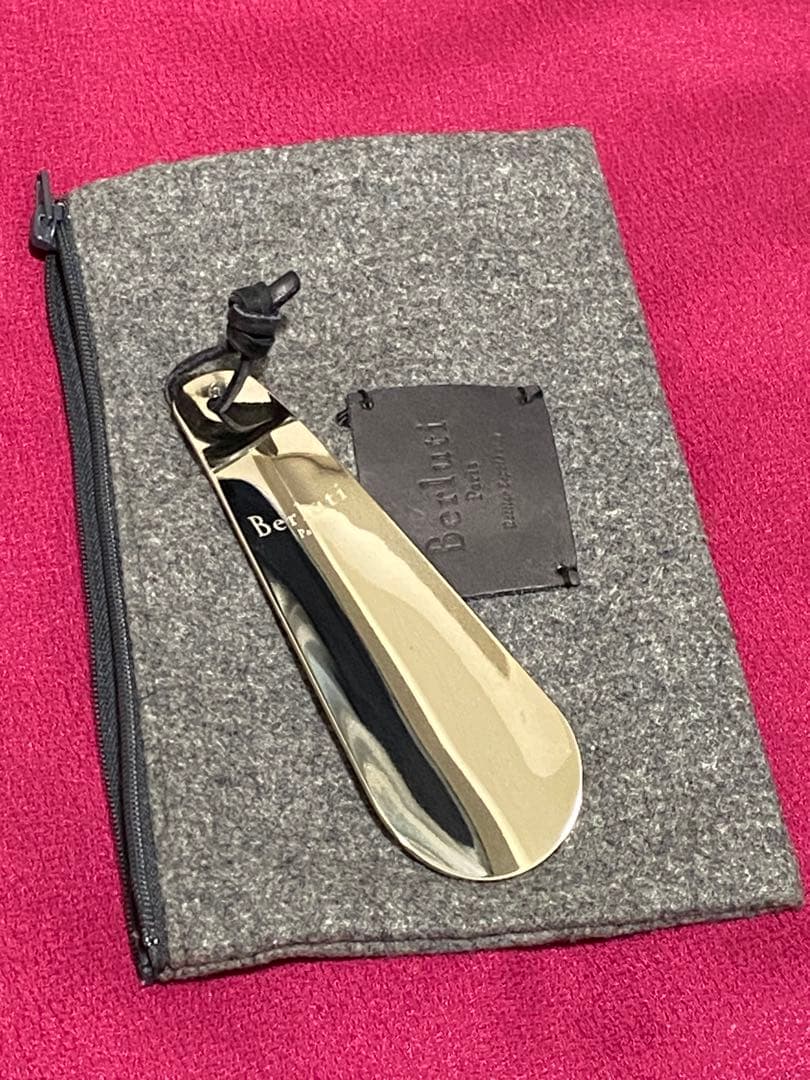 ❤︎ベルルッティ 靴ベラ❤︎ポーチ付き❤︎ステンレスBerlut❤︎