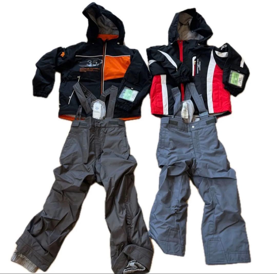 DESCENTE スキーウェア 上下セット 110cm 120cm 2着セット