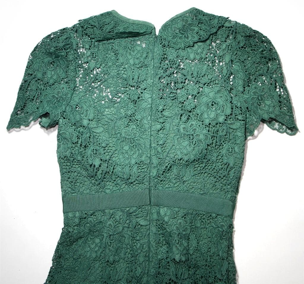 ジ*ン様 セルフポートレイト ワンピース コードレース グリーン UK8 未使用