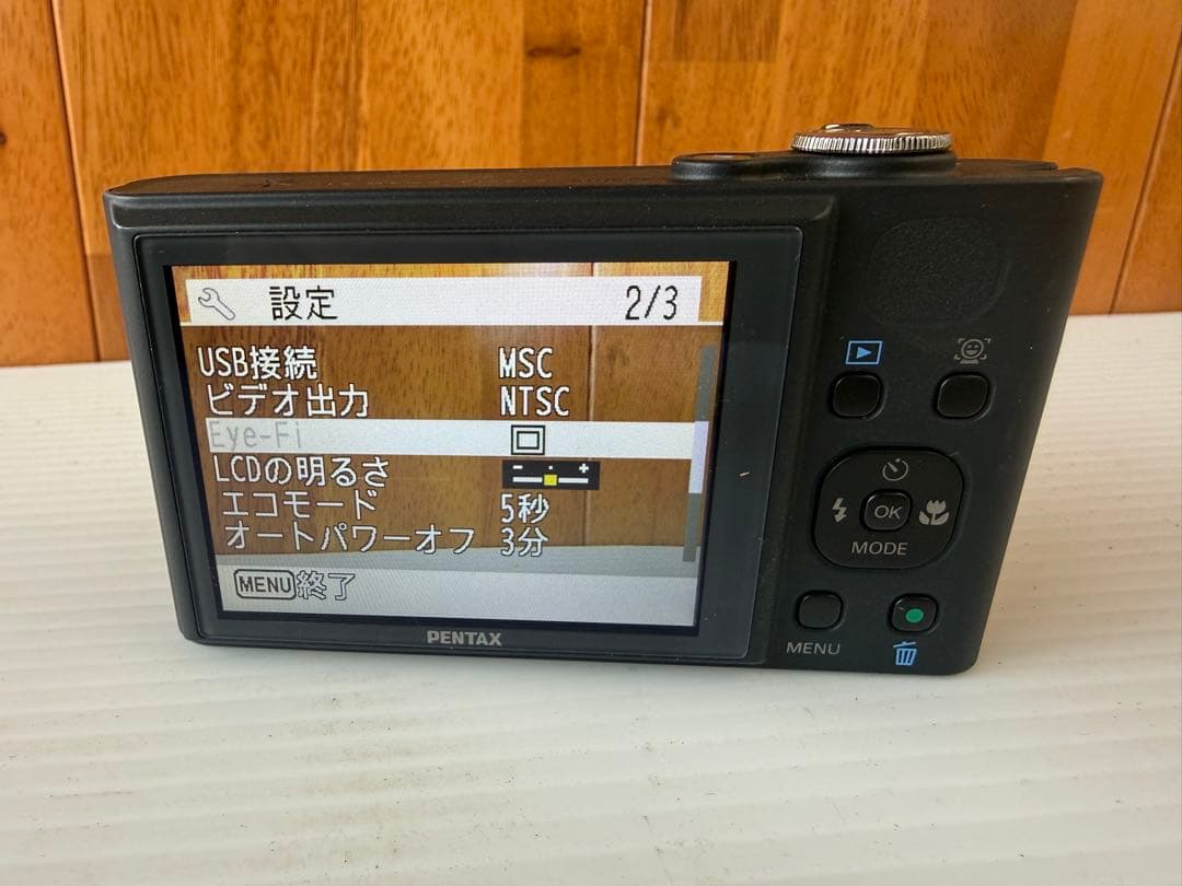 PENTAX OptioブラックRZ18デジカメ(a42)